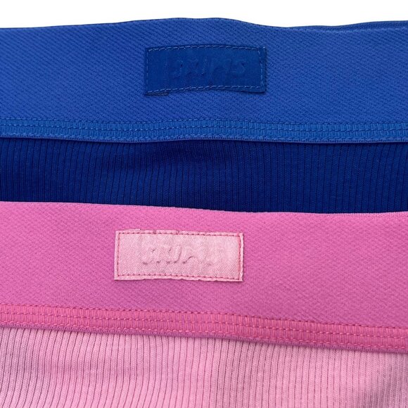 SKIMS Cotton Rib Thong Lot of 2 Bubble Gum Cobalt 3X - Picture 6 of 11